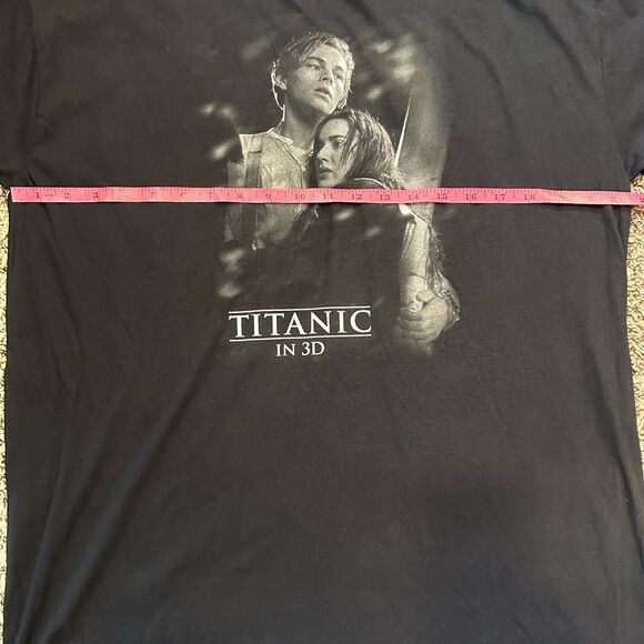 Vintage 90s Titanic 3D Movie Promo Shirt Leonardo Dicaprio 90s - Size Large - Picture 5 of 6